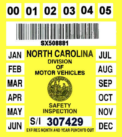 (image for) 2000 - 2005 North Carolina Inspection sticker